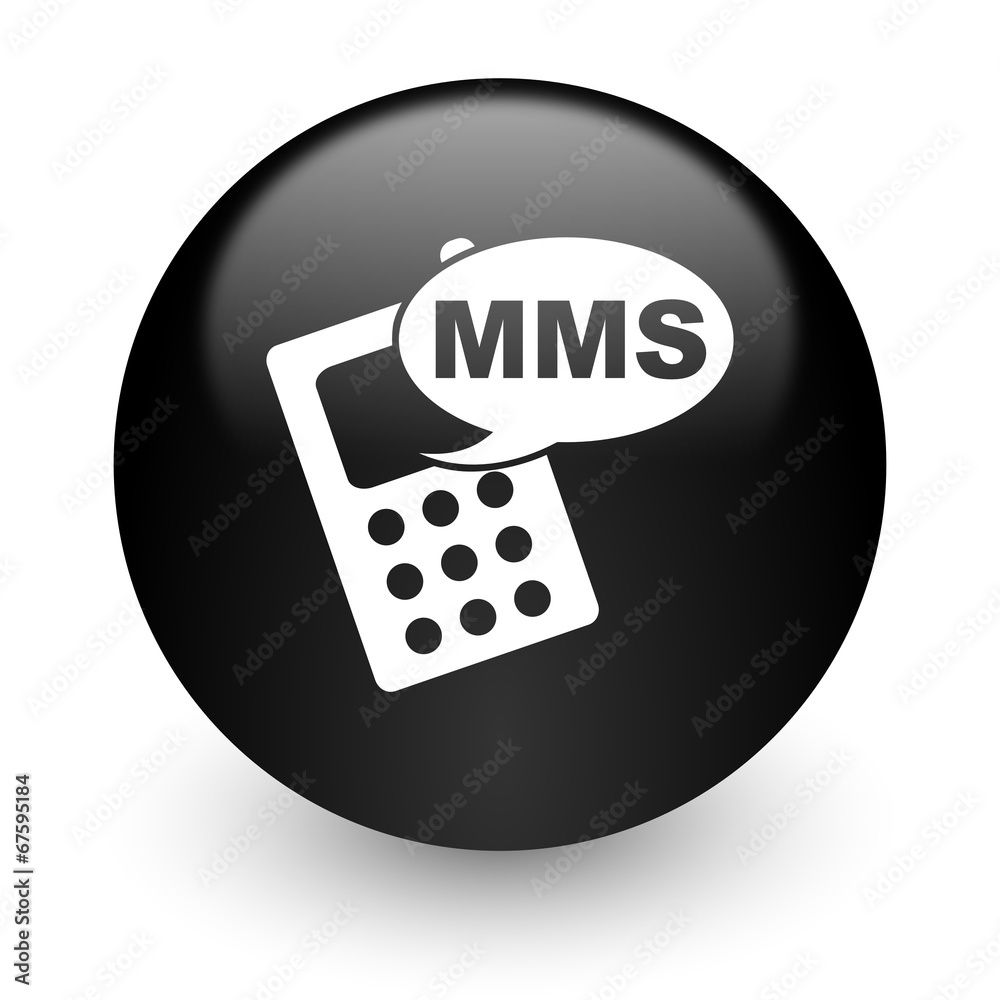 mms black glossy internet icon mms black glossy internet icon