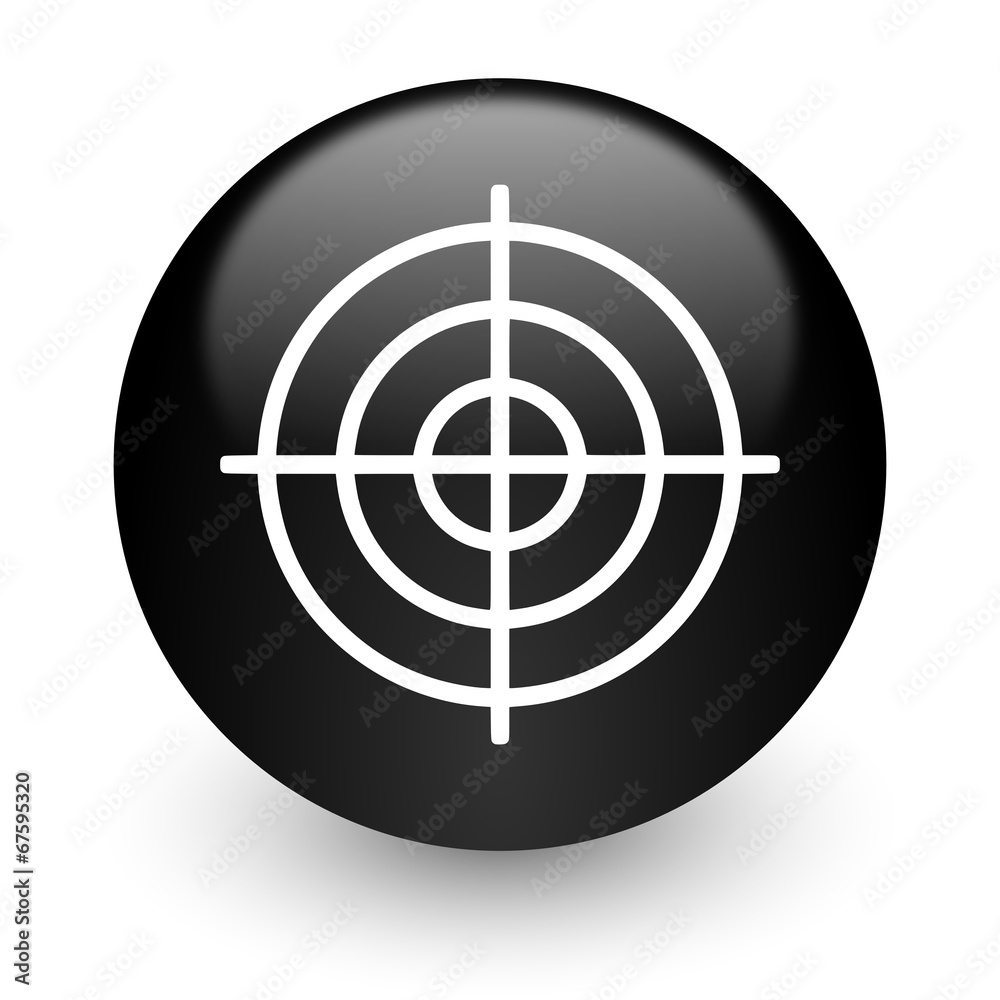 target black glossy internet icon target black glossy internet icon