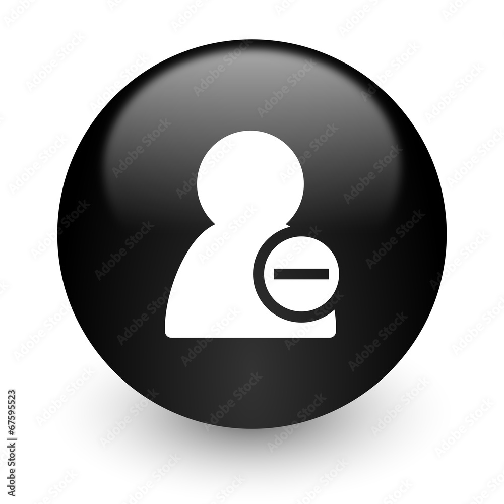 remove contact black glossy internet icon remove contact black glossy internet icon