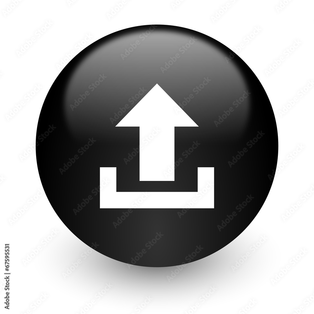 upload black glossy internet icon upload black glossy internet icon