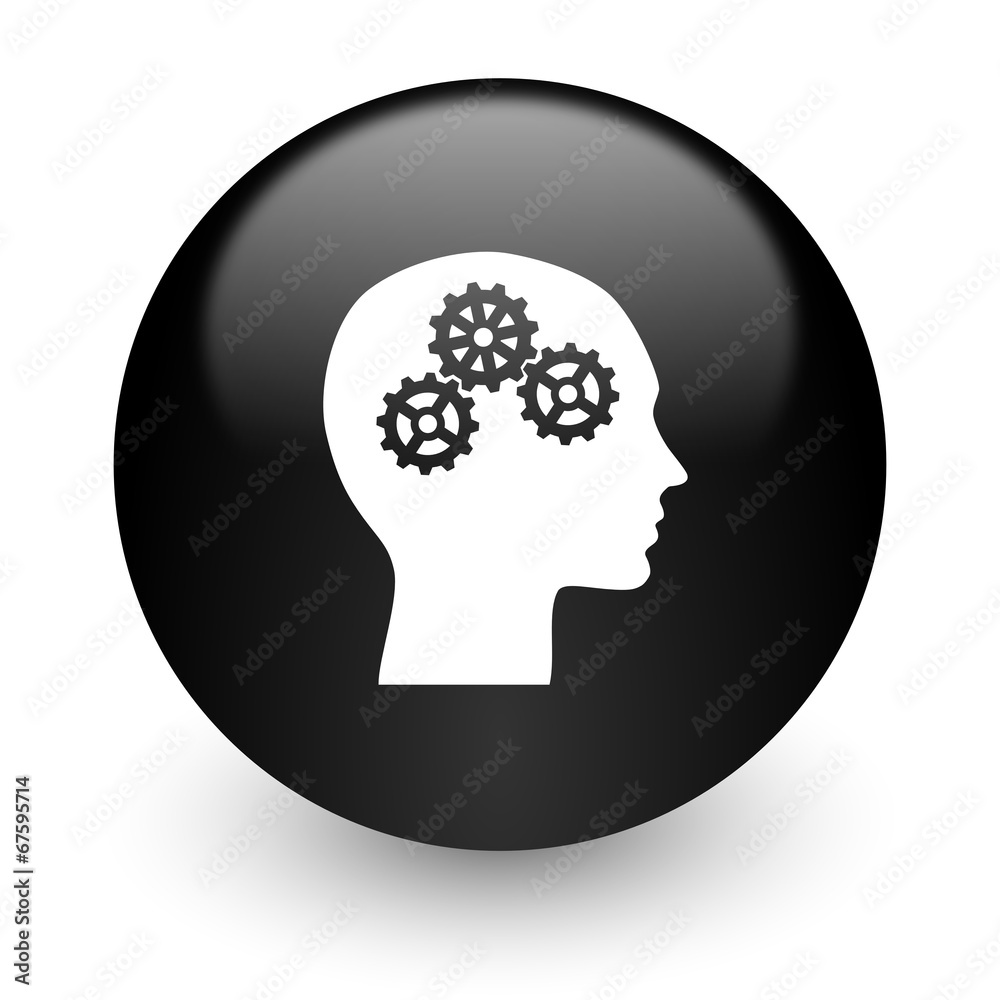 head black glossy internet icon head black glossy internet icon