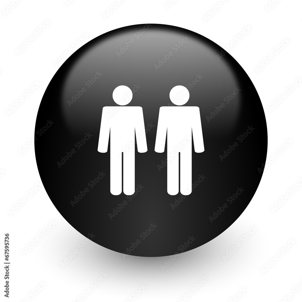 couple black glossy internet icon couple black glossy internet icon