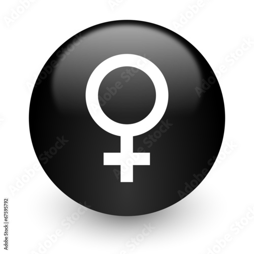 female black glossy internet icon