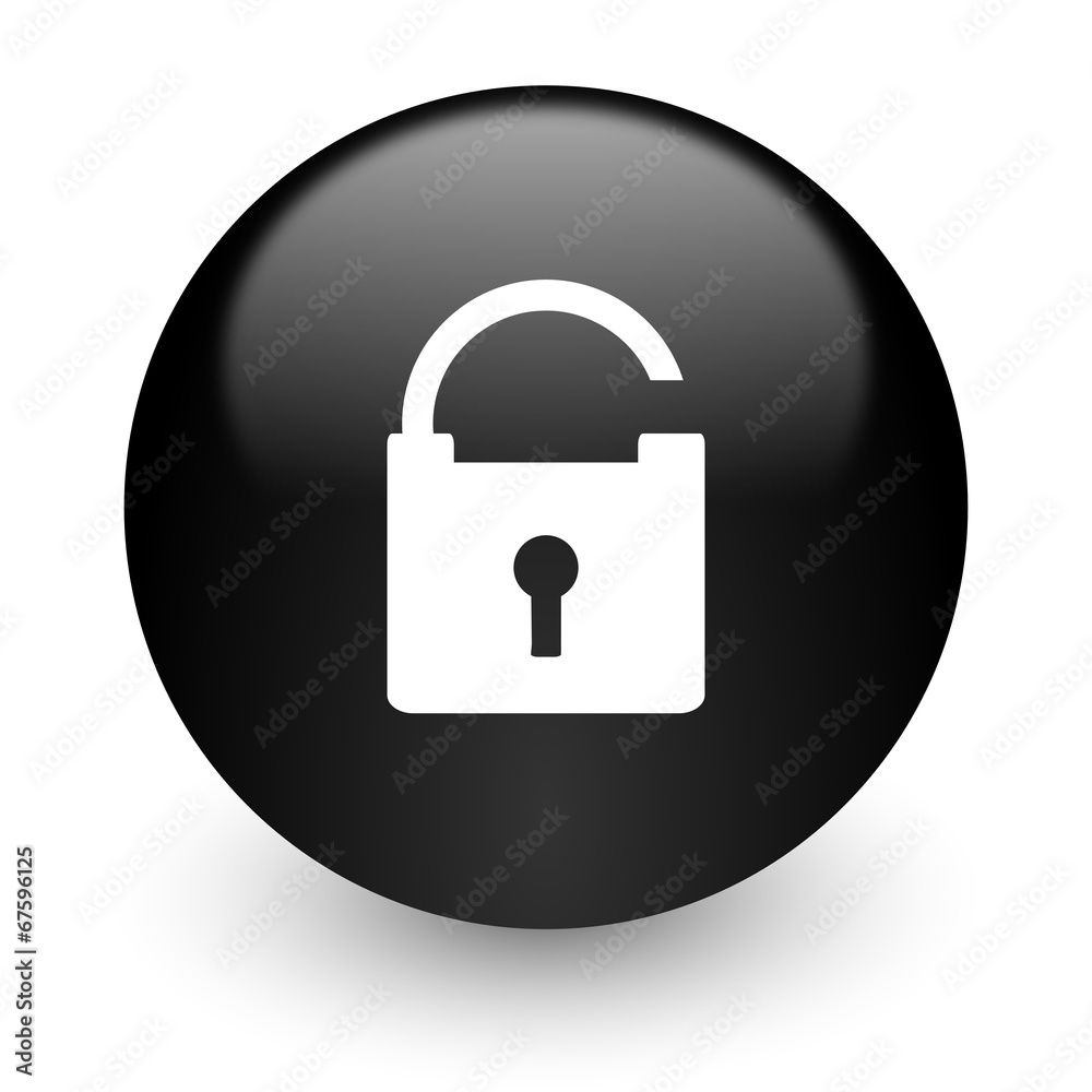 padlock black glossy internet icon padlock black glossy internet icon