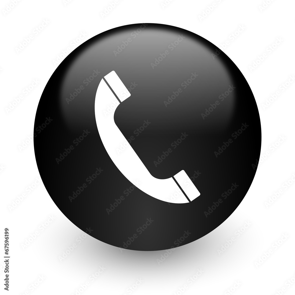 phone black glossy internet icon phone black glossy internet icon