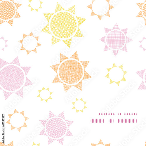 Abstract textile colroful suns geometric frame corner pattern