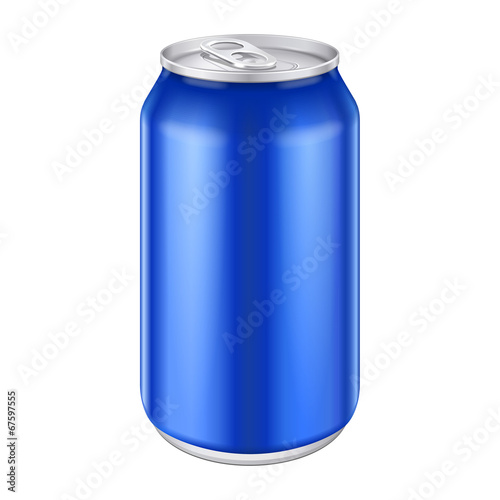 Blue Metal Aluminum Beverage Drink Can