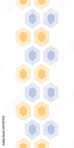 Abstract purple yellow honeycomb fabric textured vertical