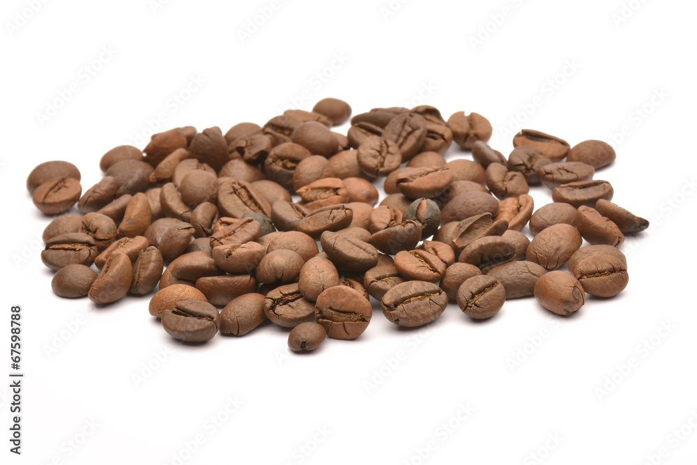 Coffee beans on white background Coffee beans on white background
