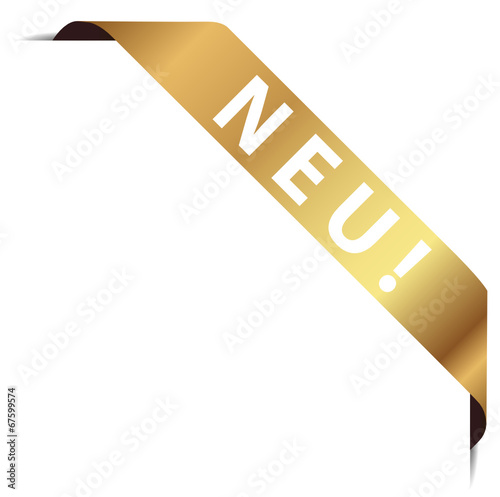 goldenes Banner mit dem Text "Neu!"