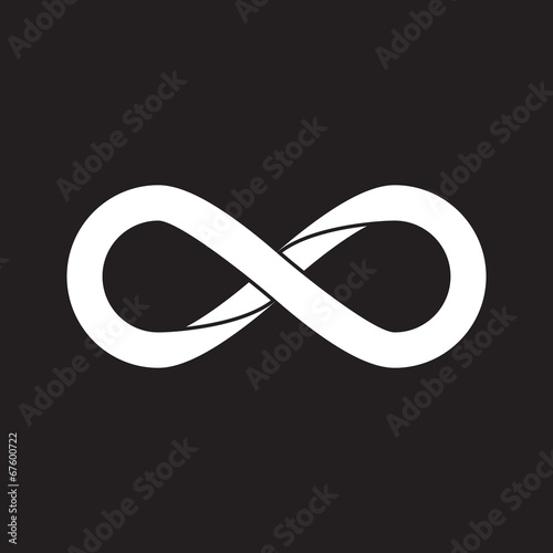 Infinity symbol, flat design