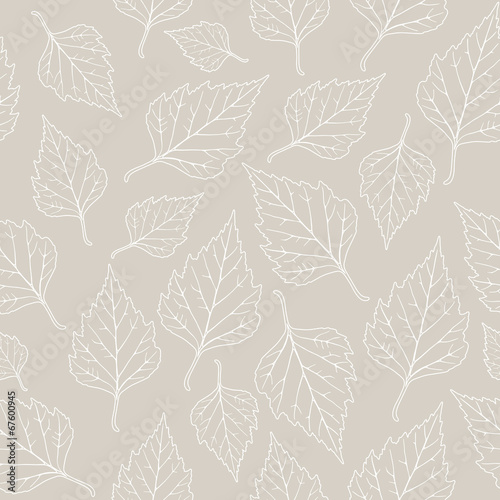 Leaf background, seamless pattern, linden, pastel color