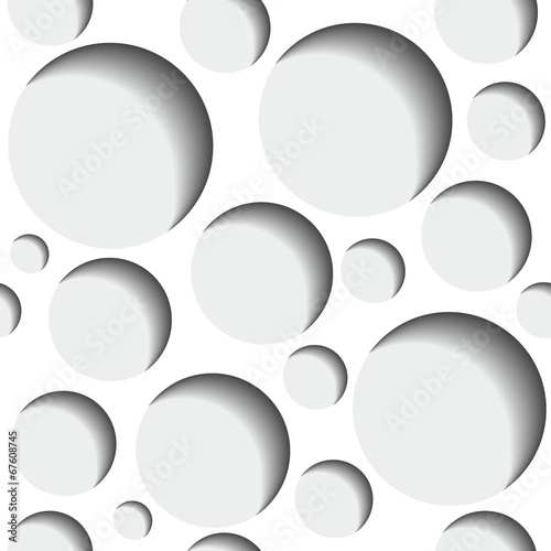 Seamless pattern of circles with long shadow
