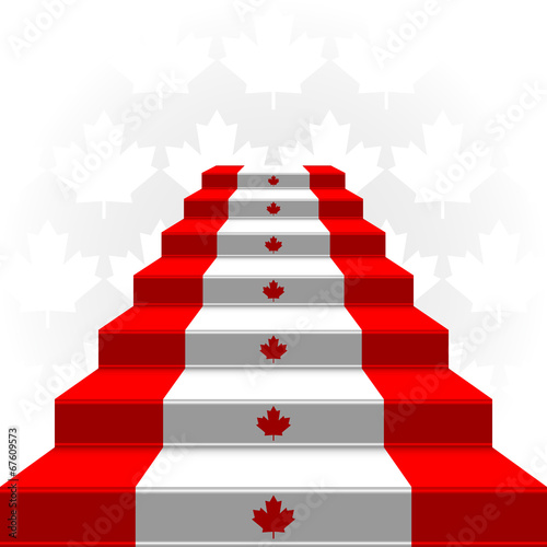The stylized ladder. Flag of Canada