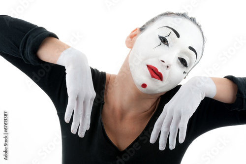 Beautiful Woman Mime photo