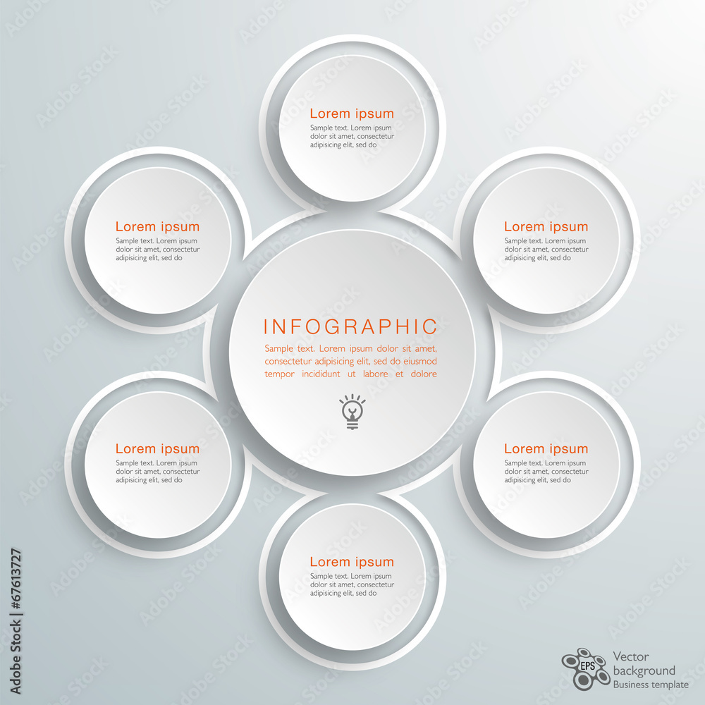 Infographics Vector Background 6-Step Process Infographics Vector Background 6-Step Process