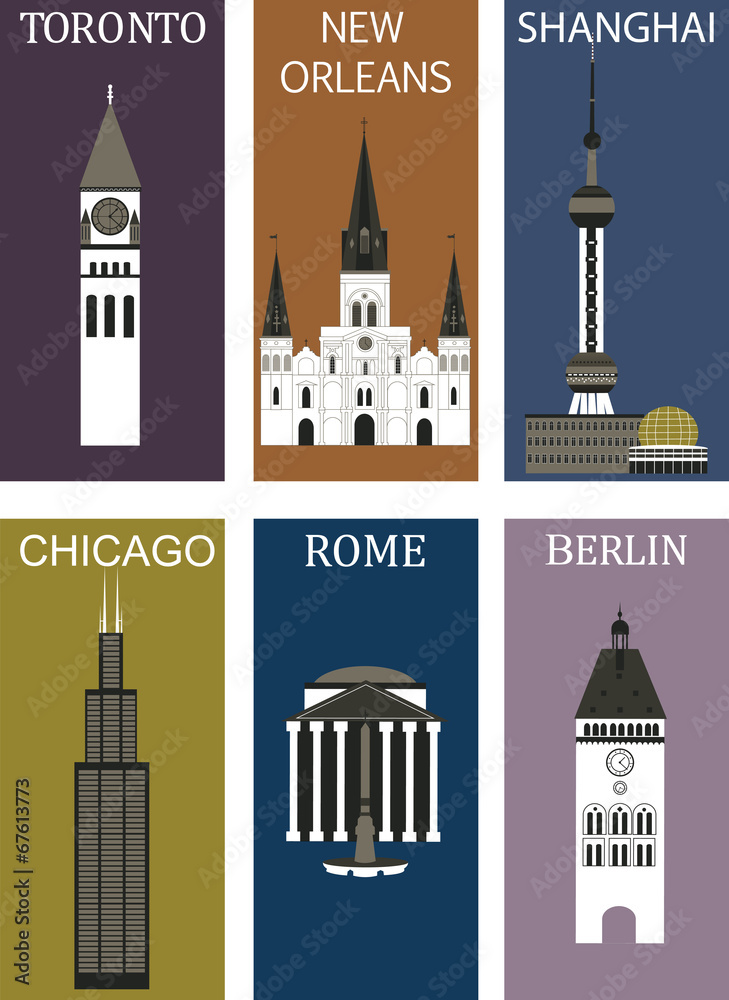 Fototapeta premium Famous cities 2.
