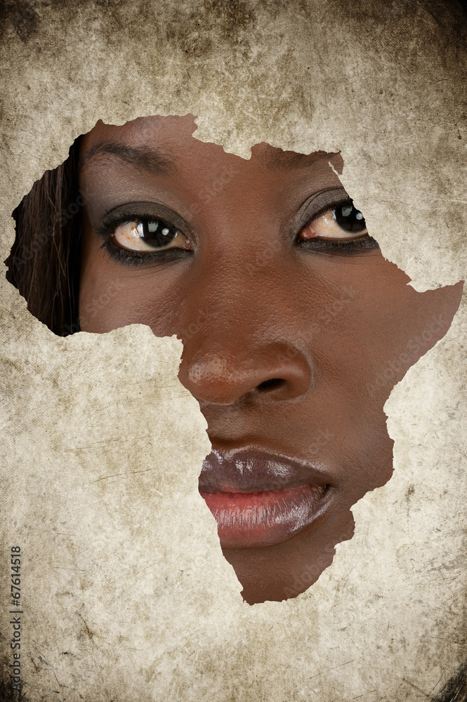 Fototapeta premium African Woman Map