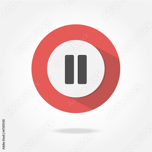 Flat pause icon.