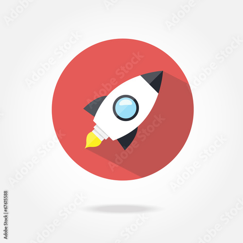 Flat rocket icon.