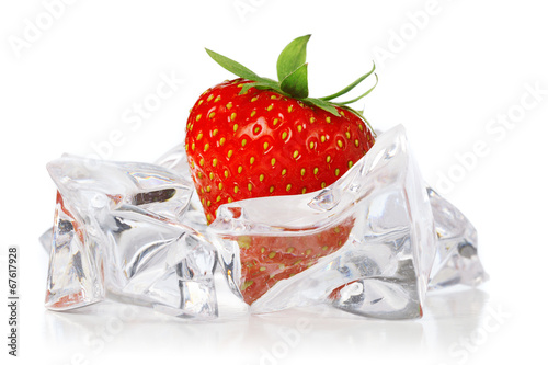 Strawberries and  ice