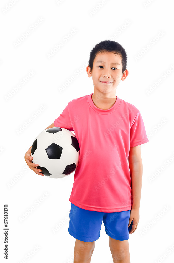 Asian boy with soccer ball Asian boy with soccer ball