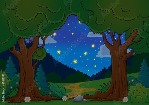 Evening tree theme 1