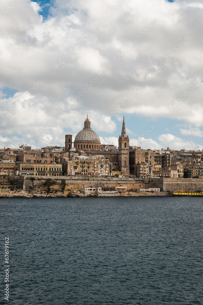 Skyline of the Maltese capital city Valletta