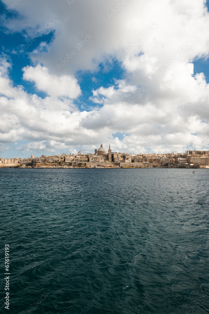 Skyline of the Maltese capital city Valletta