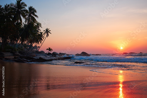 Konstfotografi Sunset on the beach