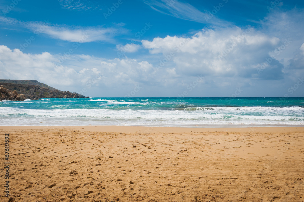 Golden Bay in Malta