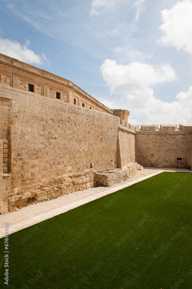 Main wall to Mdina in Malta