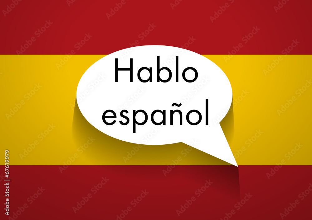 Vector Sign Speaking Spanish - obrazy, fototapety, plakaty 