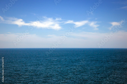 View of seascape and cloudscape.