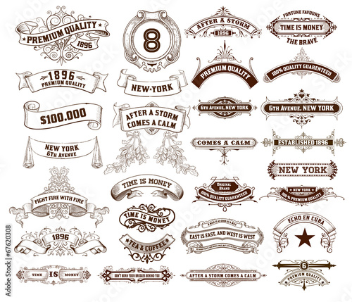 29 Labels and banners. Vector