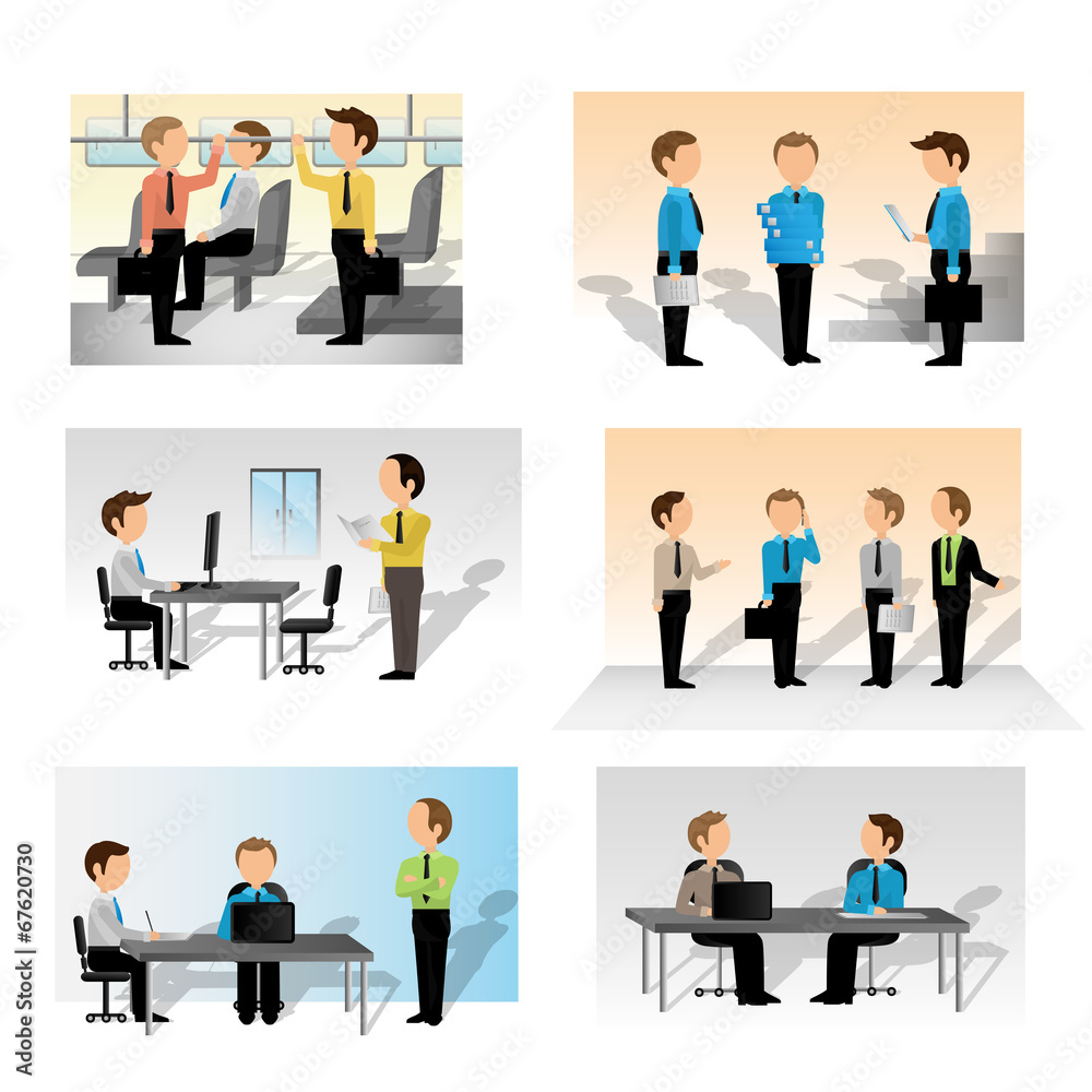 Business People Set - Isolated On White Background Business People Set - Isolated On White Background