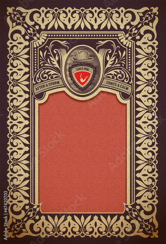 Vector. Retro card. Elements organized by layers