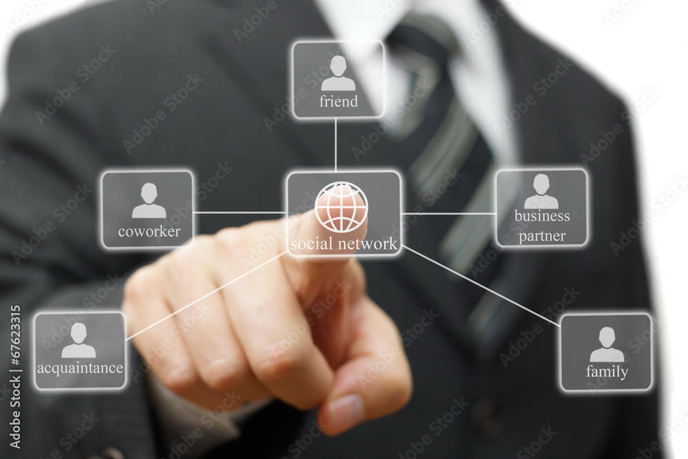 businessman is making Social network for career businessman is making Social network for career