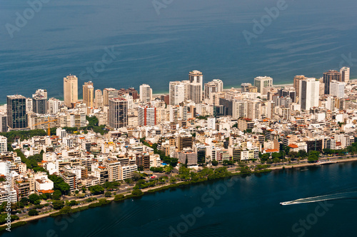 Ipanema District in Rio de Janeiro between Ocean and Lake