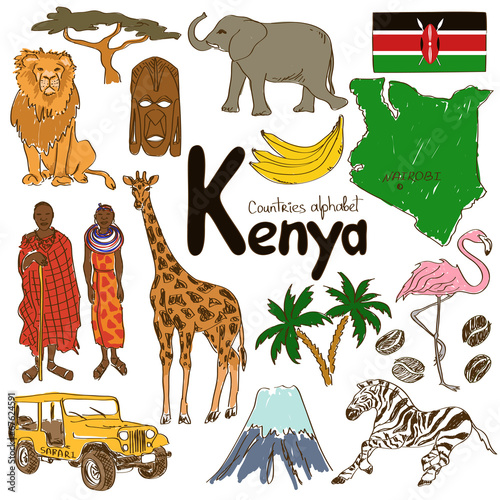 Collection of Kenya icons