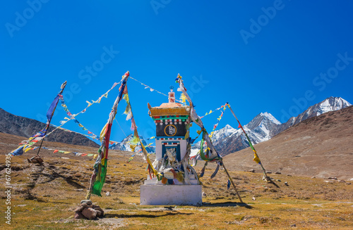 Tibetian prayer place in the North India