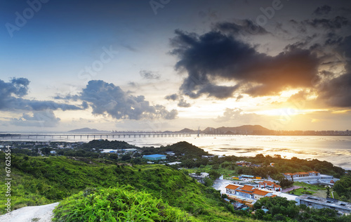 HongKong country sunset