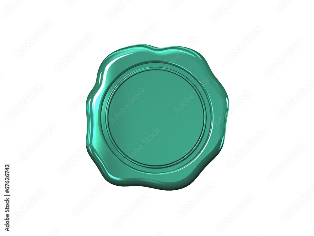 Wax seal on a white background Wax seal on a white background