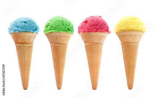 Yogurt ice cream cones