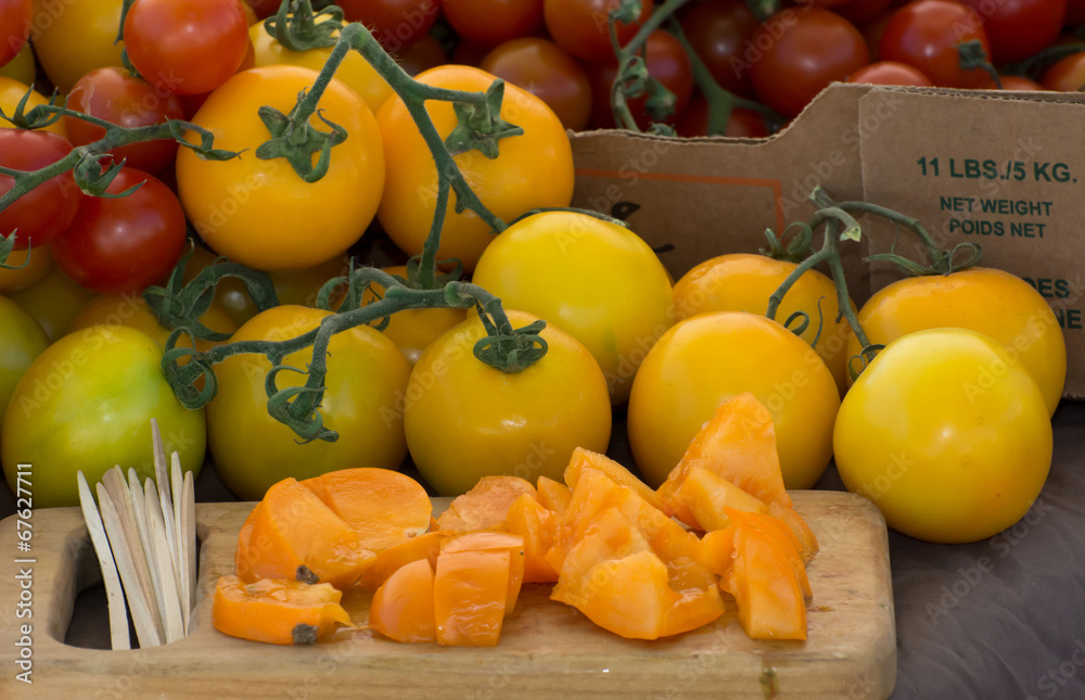 Samples of Heirloom Tomatoes Samples of Heirloom Tomatoes