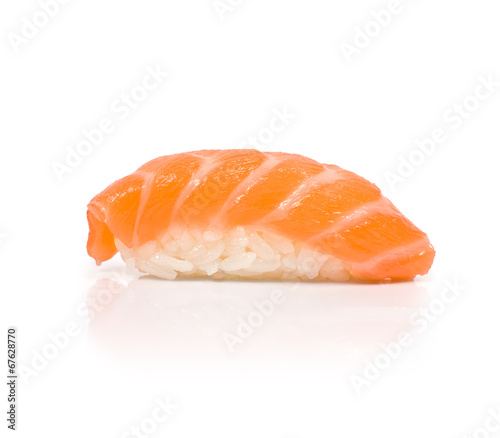 Sushi with Salmon isolated on white