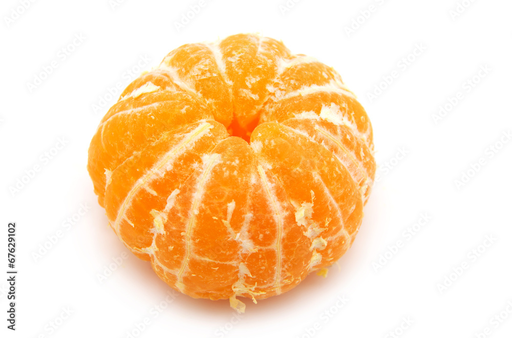 Peeled tangerine or mandarin fruit Peeled tangerine or mandarin fruit