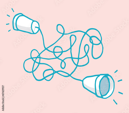 Complex communication between two cups