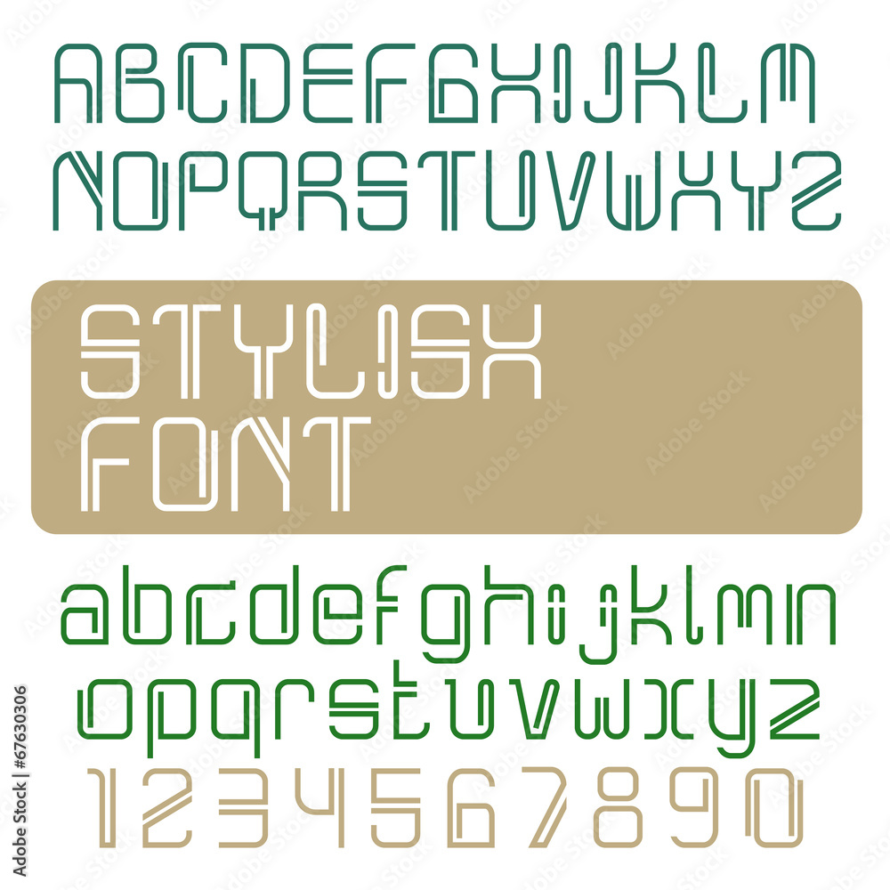 Fototapeta premium stylish font set