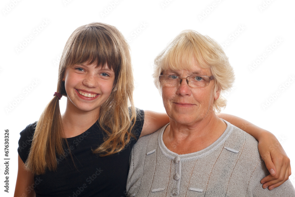 Grandmother and granddaughter Grandmother and granddaughter